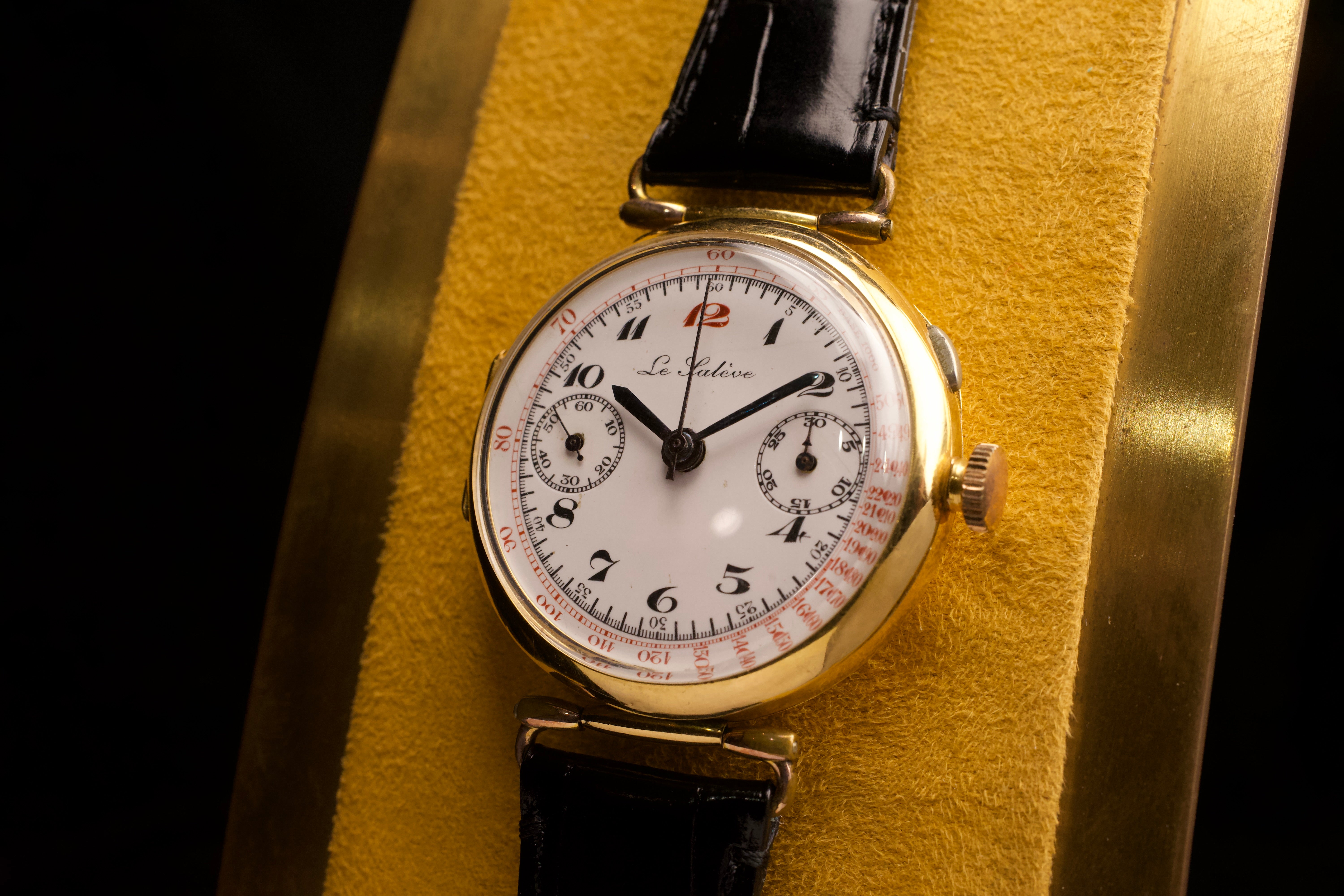 c.1940s, Le Saleve, Single Push Chronograph "Officer's"