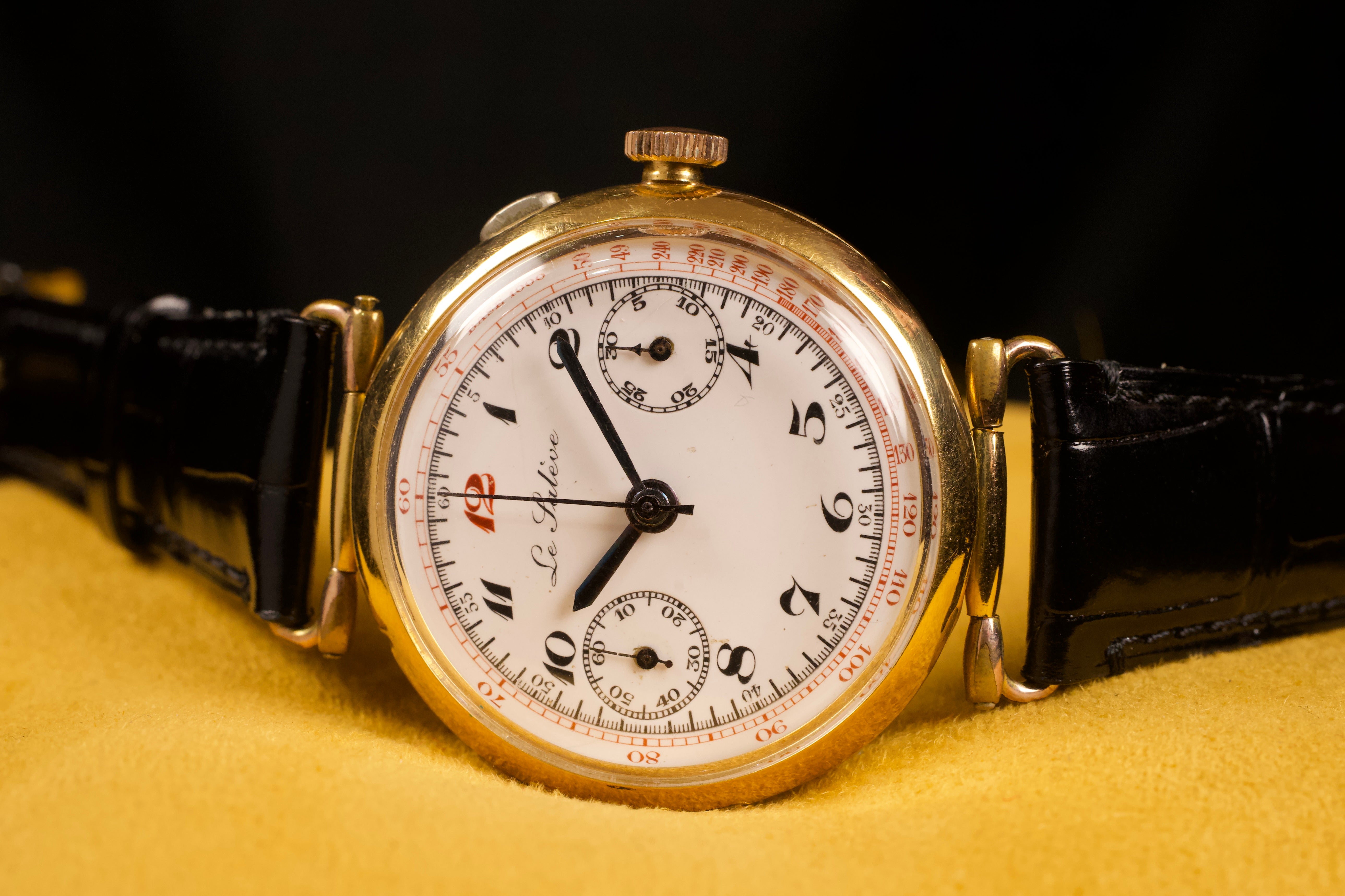 c.1940s, Le Saleve, Single Push Chronograph "Officer's"