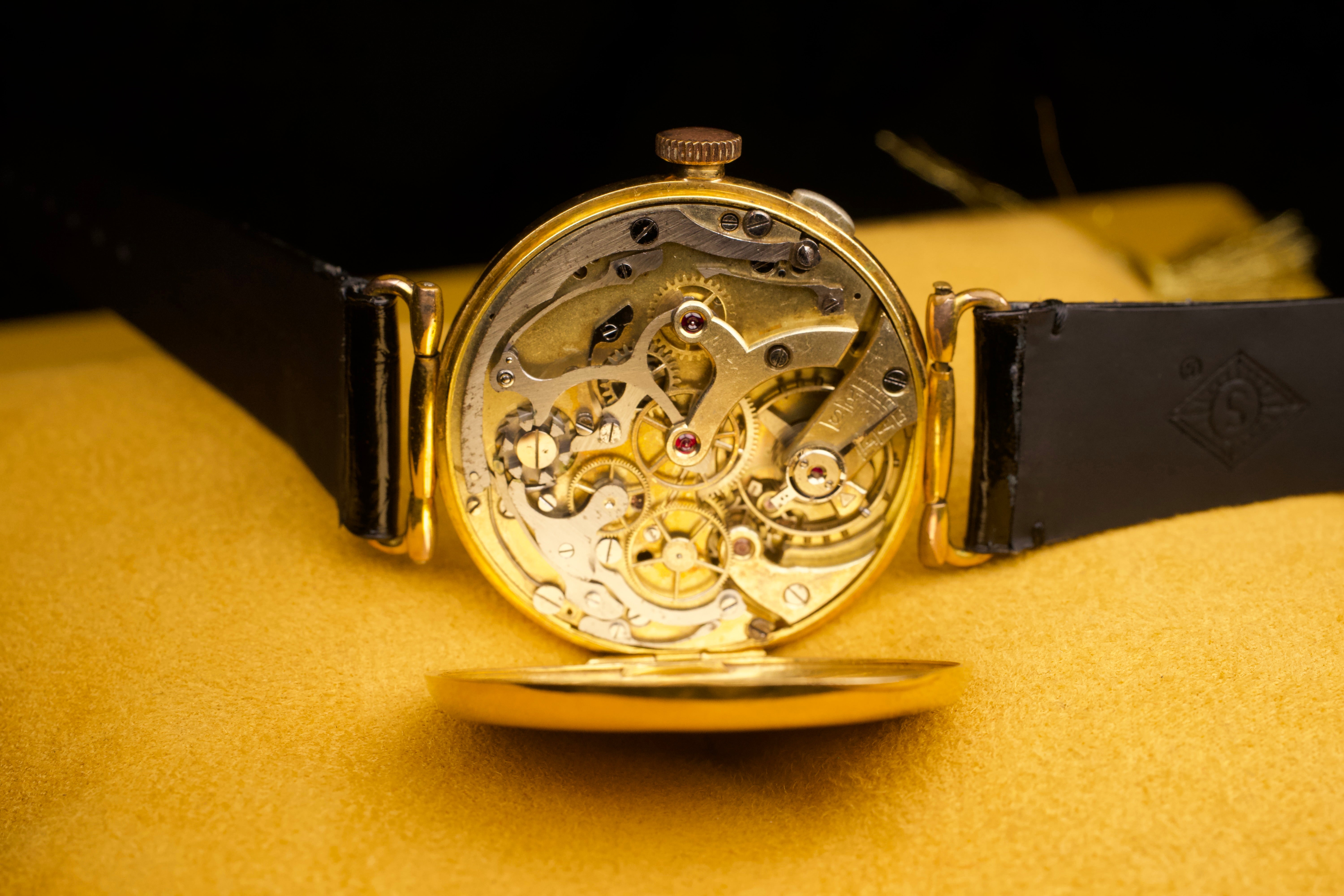 c.1940s, Le Saleve, Single Push Chronograph "Officer's"