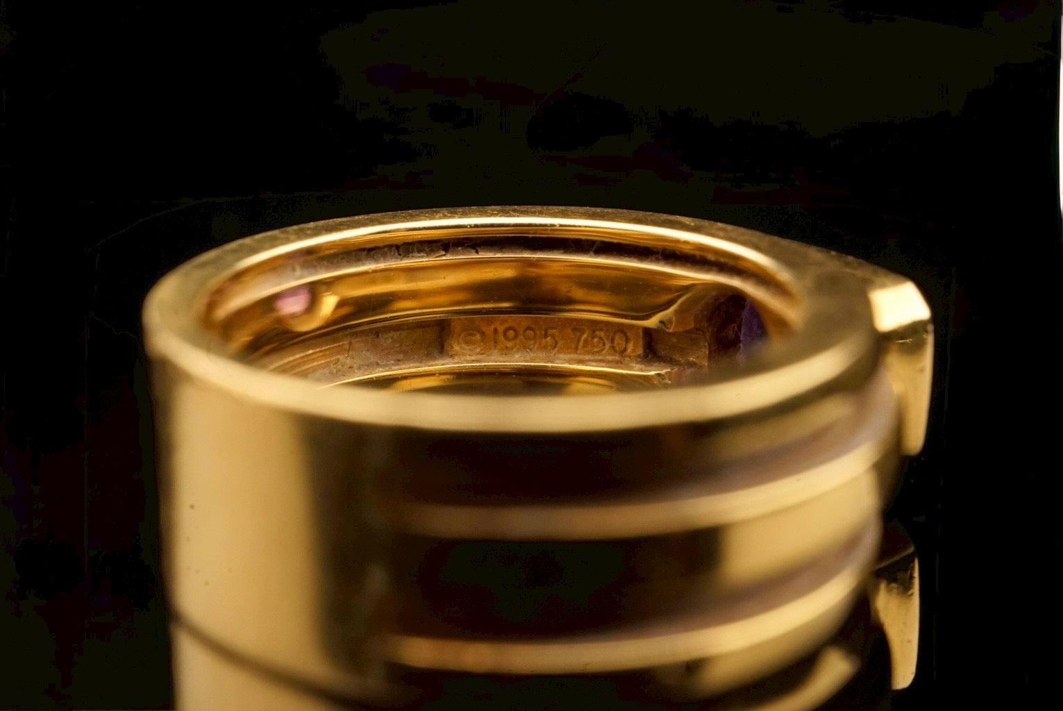 1995 Tiffany Grooved Amethyst Ring